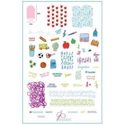 Back To School - Primary (CjS-43) - Stampingplade, Clear Jelly Stamper